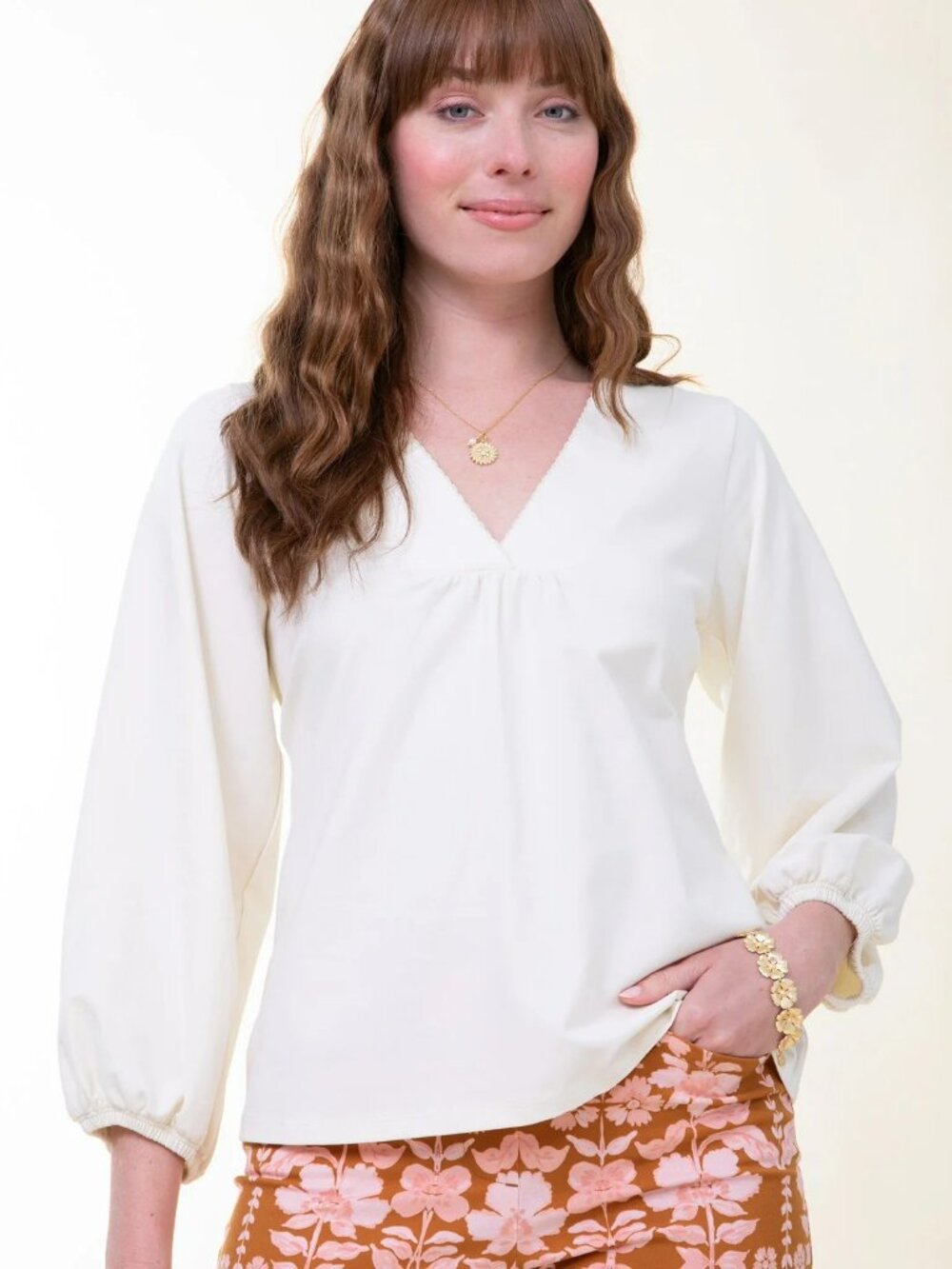 Spartina 449 - Ivory Blouse (Size: M)